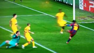 Barcelona 31 Arsenal 2011 Messi 1st goal 10 HD [upl. by Acsehcnarf]