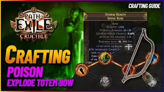 PoE 321  Crafting a Poison Explode Totem Bow amp Deaths Oath Bow Craft [upl. by Yekcin902]