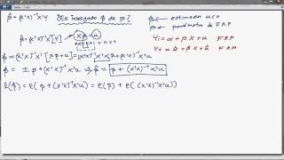 Econometría Estimador insesgado MCO matricial [upl. by Hamel]