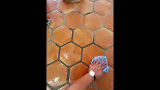 How to repair a Saltillo Tile Chip clayart saltillo repair [upl. by Alger920]