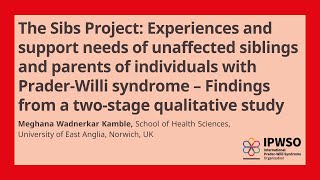 Experiences and support needs of siblings and parents of individuals with PraderWilli syndrome [upl. by Leidgam]