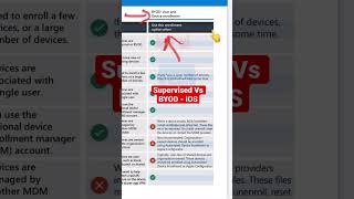 Differences of Supervised Vs Personal BYO modes for iOS Devices with Intune msintune intune [upl. by Zane]