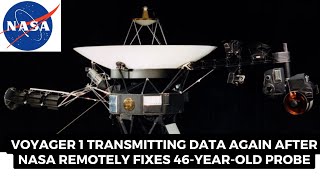 Voyager 1 transmitting data again after Nasa remotely fixes 46yearold probe [upl. by Lisandra]