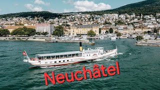 Scenic 3 Lake Ship Tour in Switzerland arrive Neuchâtel 360VR [upl. by Nerw]