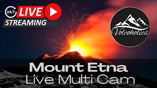 🔵 LIVE Mount Etna Volcano MultiCamera View [upl. by Lahpos]