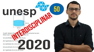 UNESP 2020  Questão 50  Volume Cilindro  Interdisciplinar [upl. by Atsyrc]