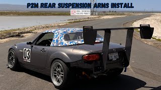 Installing Phase 2 Motortrend Rear Suspension Arms  NC1 Track Car [upl. by Lori]