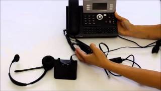 Tutoriel branche casque Plantronics CS520 sur téléphone Alcatel serie 8 9 [upl. by Anallise]