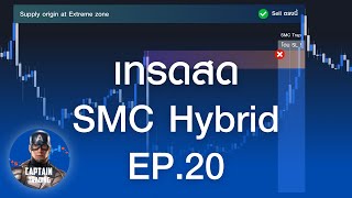 SMC Hybrid เทรดสด EP20 กัปตัน เทรดดิ้ง [upl. by Morrell970]