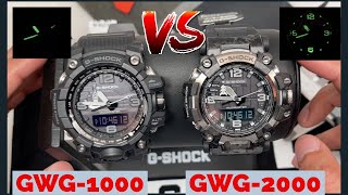 GShock Mudmaster GWG1000 VS NEW GWG2000 comparison and difference and more GWG1000 GWG2000 [upl. by Burack]