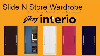 Godrej Interio Sliding Door Design Steel Almirah and Cupboards I Slide N Store Wardrobe [upl. by Kevon439]