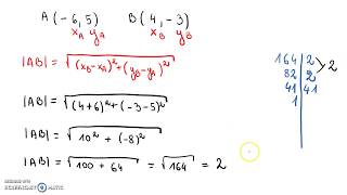 Odległość między punktami w układzie współrzędnych [upl. by Ozzie]