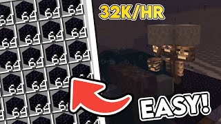 Simple Minecraft 120 Obsidian Farm Tutorial  32k Obsidianhr  Ianxofours Design [upl. by Hurd]