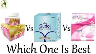 BT 36 Cream VS Sudol Body Toner Gel VS 2 Much Breast Cream Which Is Best Ayushmedi [upl. by Oyek]