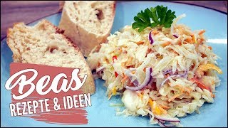 Krautsalat Rezept  Perfekter Coleslaw  Amerikanischer Weißkrautsalat [upl. by Kerred73]