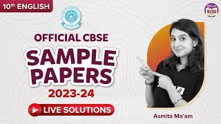 CBSE Sample Paper Solutions Class 10 English  BOARDS 2024 [upl. by Htnnek]