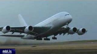 A380 Crosswind Landing Flight Test [upl. by Odlanyer725]