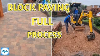 Block Paving Tegula Driveway Full Process [upl. by Verger]