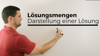 Lösungsmengen Darstellung einer Lösung bei GleichungenUngleichungen  Mathe by Daniel Jung [upl. by Aday914]