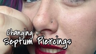 Changing Piercings  Septum [upl. by Htur]