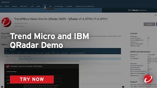 Trend Micro Vision One and IBM QRadar Demo [upl. by Alael104]