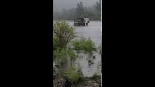 Unimog Crossing Flooded River [upl. by Eardnaed]