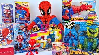 Marvel Spiderman Toys Unboxing Review  Across The SpiderVerse NERF Blaster  Roaring Spider Rex [upl. by Nosrej]