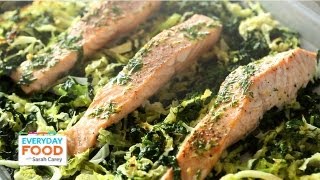 Baked Salmon with Kale and Cabbage  Everyday Food with Sarah Carey [upl. by Araek]