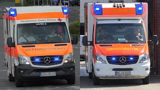 RTW 44832 DRK Wittlich amp 12RTW01 Berufsfeuerwehr Mönchengladbach FW 2 auf Einsatzfahrten [upl. by Agnizn]