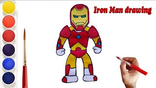 How To Draw Iron Man ❤️🔵 Iron man drawing easy [upl. by Ikairik]