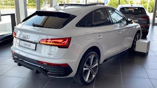 New AUDI Q5 Sportback 2022  digital cockpit views AMBIENT lights amp trunk space [upl. by Lebatsirc169]