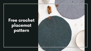 Free crochet placemat pattern PART 1 Rounds 110 [upl. by Aetnahs]