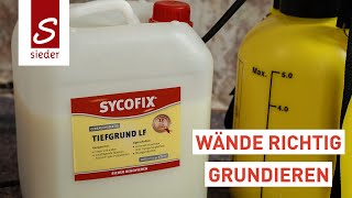 Wände richtig grundieren  Tiefgrund LF  Sycofix Tutorials [upl. by Ahseyn796]