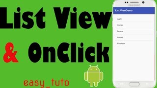 ListView and OnClick Items Android Studio Tutorial Beginners HD  All About Android [upl. by Skilken960]