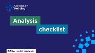 Analysis checklist  Video explainer 10  Problem solving with the SARA model [upl. by Canty295]