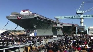 Varata negli Usa la Uss Gerald Ford la super portaerei hi tech [upl. by Rosenbaum777]