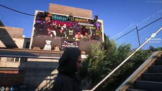 Louu Reacts to NEW MURAL at The Block  Mandem NoPixel GTA RP [upl. by Tiras930]