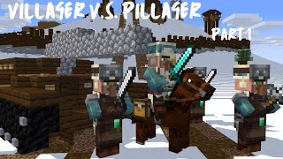 VILLAGER VS PILLAGER  DDAY modern warfare in Minecraft part 1 [upl. by Towne]