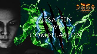 D2R PVP  Assassin pvp compilation 3 Asia [upl. by Arekahs554]