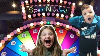 Kid Playing Fun Indoor Arcade Games Wins HUGE JACKPOT [upl. by Ahsed785]