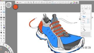 Autodesk Sketchbook Pro  Shoe Sketch [upl. by Isyad]