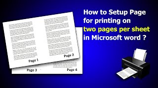 How to setup page for printing on two pages per sheet in Microsoft Word [upl. by Cinderella]