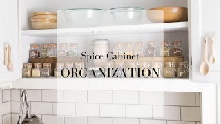 Spice Cabinet Organization Ideas  Minimalist Kitchen [upl. by Lennard142]