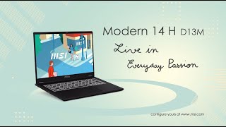 Modern 14 H D13M  Live in Everyday Passion  MSI [upl. by Grosberg]