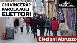 Elezioni in Abruzzo chi vincerà tra centrodestra e centrosinistra Parlano i cittadini [upl. by Clemmy]