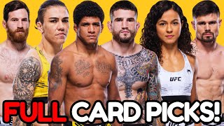 My Full Card Picks amp Breakdowns For UFC Fight Night Burns vs Brady [upl. by Min]