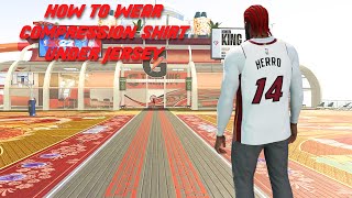 HOW TO WEAR A COMPRESSION SHIRT UNDER JERSEY IN NBA2K25 [upl. by Val558]