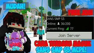 CARA TERBARU MASUK SANS SMP S5 MCPE TERBARU [upl. by Averell]