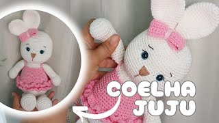 Como fazer uma Coelha em crochê amigurumi  Coelha Juju [upl. by Attenat87]