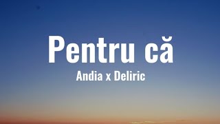 Andia x Deliric  Pentru că  Versuri [upl. by Aropizt]